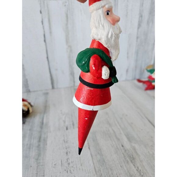Vintage metal unique Santa ornament Xmas tree jointed - Picture 4 of 8